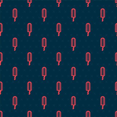 Kırmızı çizgi adetleri ve hijyenik tampon simgesi siyah arkaplanda izole edilmiş. Kadın hijyen ürünleri. Vektör.