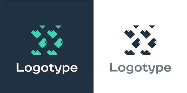 Logotype Icône Flux Données Isolée Sur Fond Blanc Modèle Conception — Image vectorielle
