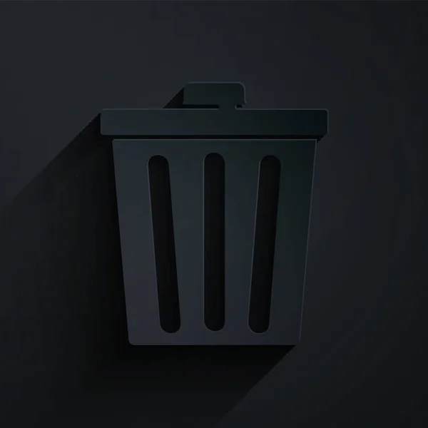 Sampah Potongan Kertas Dapat Ikon Terisolasi Pada Latar Belakang Hitam - Stok Vektor