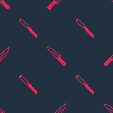 Ekmek bıçağı ve et helikopterini kusursuz desene ayarlayın. Vektör.