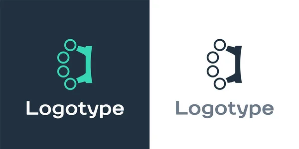 Logotype Brass Ікона Ізольована Білому Тлі Logo Design Template Element — стоковий вектор