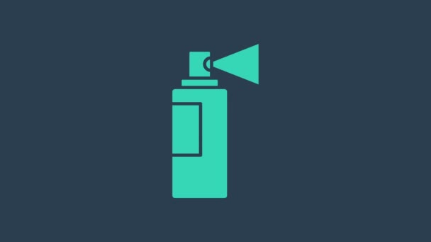 Icono de Perfume Turquesa aislado sobre fondo azul. Animación gráfica de vídeo 4K — Vídeos de Stock