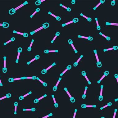 Çizgi Ateş kürek ikonu siyah arkaplanda izole edilmiş kusursuz desen. Yangın koruma ekipmanları. İtfaiyeciler için ekipman. Vektör İllüstrasyonu.