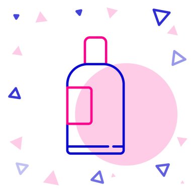 Beyaz arka planda izole edilmiş bir şampuan ikonu çizgisi. Renkli taslak konsepti. Vektör İllüstrasyonu.