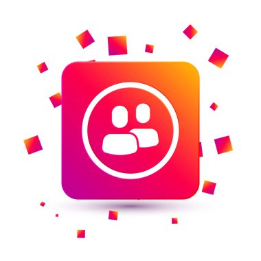 Beyaz Proje ekip taban simgesi beyaz arkaplanda izole edildi. İş analizi ve planlama, danışmanlık, takım çalışması, proje yönetimi. Kare renk düğmesi. Vektör.