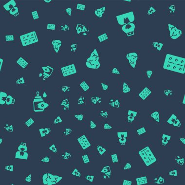 Hepatit virüsü, hemşire, göz damlası şişesi ve hapları pürüzsüz bir şekilde paketleyin. Vektör.