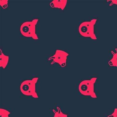 Domuz ve İnek 'i kusursuz bir kalıba sokun. Vektör.