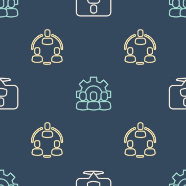 Çizgi başı avcılığı, Proje ekibi üssü ve kusursuz bir düzen. Vektör.