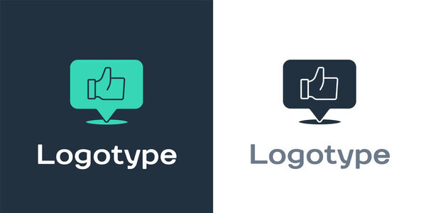 Logotype Hand like icon isolated on white background. Logo design template element. Vector.