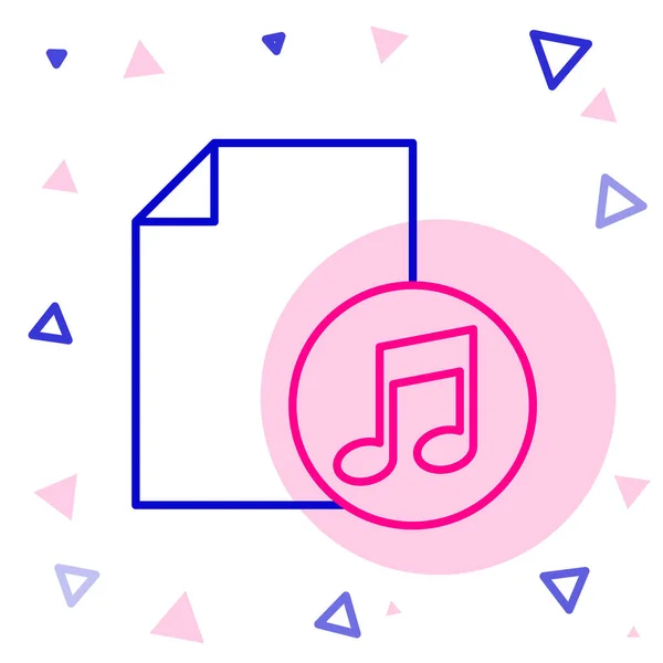 Line Music Boek Met Noot Pictogram Geïsoleerd Witte Achtergrond Muziekblad — Stockvector