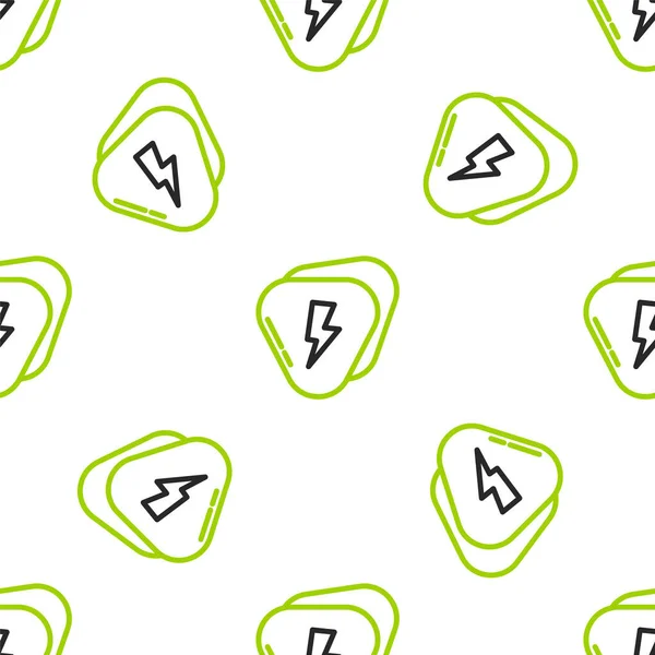 Line Guitar Pick Icon Isolated Seamless Pattern White Background Музыкальный — стоковый вектор