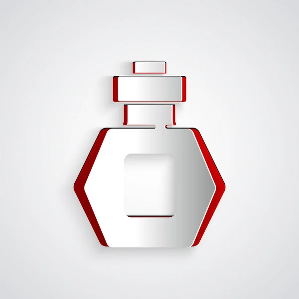 Papier Découpé Icône Parfum Isolé Sur Fond Gris Style Art — Image vectorielle
