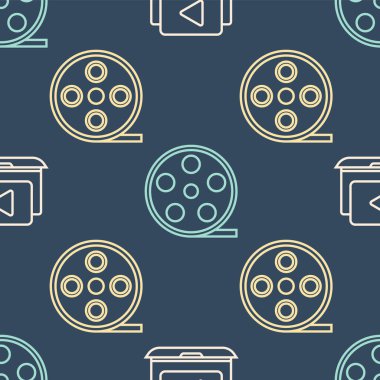 Çevrimiçi oyun videosu, film makarası ve film makarasını kusursuz şekilde ayarla. Vektör.