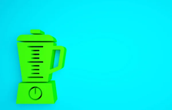 Grünes Blender Symbol Isoliert Auf Blauem Hintergrund Elektrischer Küchenmixer Mit — Stockfoto