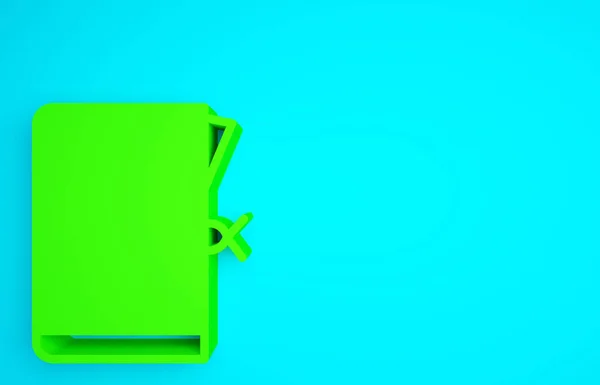 Ordnersymbol Der Grünen Polizeiwache Isoliert Auf Blauem Hintergrund Minimalismus Konzept — Stockfoto