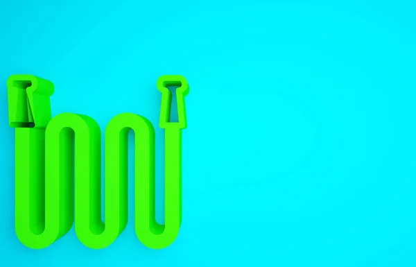 Green Garden Schlauch Symbol Isoliert Auf Blauem Hintergrund Sprühpistole Ikone — Stockfoto