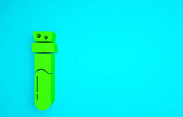 Groene Fles Met Toverdrank Pictogram Geïsoleerd Blauwe Achtergrond Flacon Met — Stockfoto