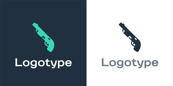 Logotype Polis Tüfeği Ikonu Beyaz Arka Planda Izole Edildi Tüfeği — Stok Vektör