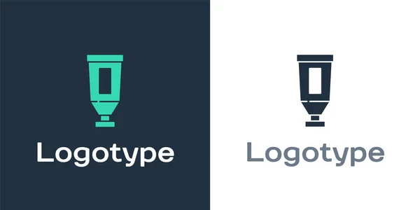 Logotype Крем Або Лосьйон Косметичної Трубки Значок Ізольовані Білому Тлі — стоковий вектор