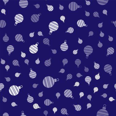 Beyaz Noel balosu ikonu mavi arka planda izole edilmiş pürüzsüz desen. Mutlu Noeller ve mutlu yıllar. Vektör.