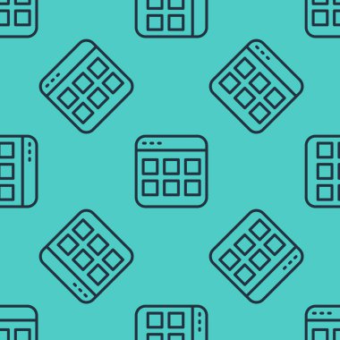 Siyah çizgi Tarayıcı dosya simgesi yeşil arkaplanda izole edilmiş pürüzsüz desen. Vektör