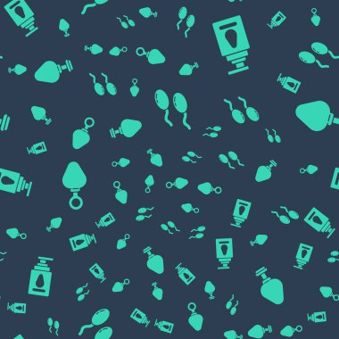 Sperm, kişisel kayganlaştırıcı, anal tıkaç ve anal tıkaçları kusursuz desene ayarlayın. Vektör.