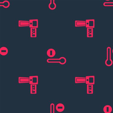 Dijital termometreyi ve Meteorolojiyi kusursuz kalıba ayarla. Vektör.