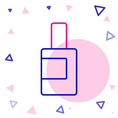 Çamaşır deterjanı, çamaşır suyu, bulaşık deterjanı ya da beyaz arka planda izole edilmiş başka bir temizlik malzemesi için çizgi plastik şişe. Renkli taslak konsepti. Vektör.