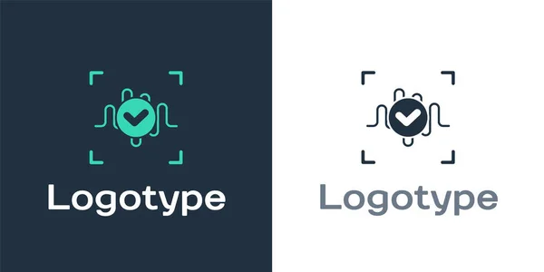 Logotype Stem Herkenning Pictogram Geïsoleerd Witte Achtergrond Voice Biometrische Toegang — Stockvector