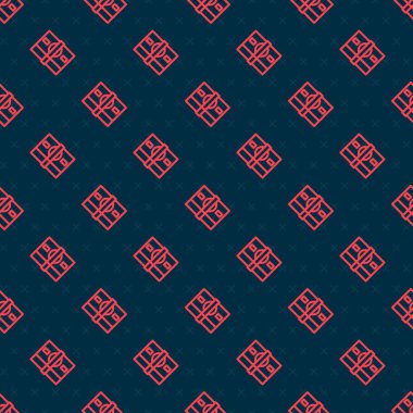 Kırmızı çizgi, kağıt para yığını nakit para ikonu siyah arka planda izole edilmiş kusursuz desen. Para desteleri. Para birimi. Vektör.