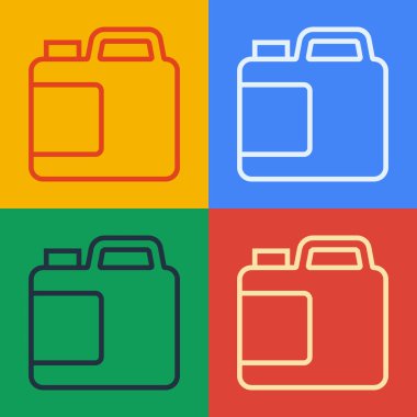 Çamaşır deterjanı, çamaşır suyu, bulaşık deterjanı ya da renkli arka planda izole edilmiş başka bir temizlik malzemesi için plastik şişe. Vektör.