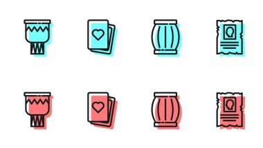 Barut fıçısını, Drum 'ı, iskambil destesini ve 