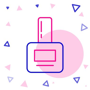 Beyaz arka planda tırnak cilası ikonu izole edildi. Renkli taslak konsepti. Vektör İllüstrasyonu.