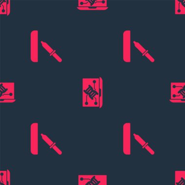 Pipette ve Genetik mühendisliği modifikasyonunu kusursuz kalıba getir. Vektör.