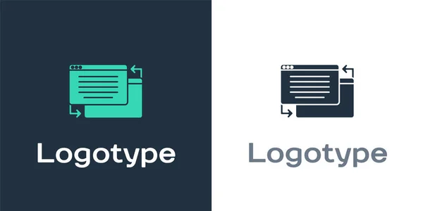 Logotype Design Icon Isolated White Background Logo Design Template Element — Stock Vector