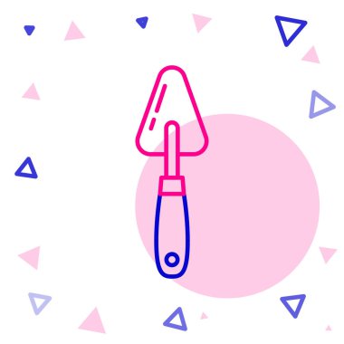 Palet çizgisi bıçak simgesi beyaz arkaplanda izole edildi. Renkli taslak konsepti. Vektör İllüstrasyonu.