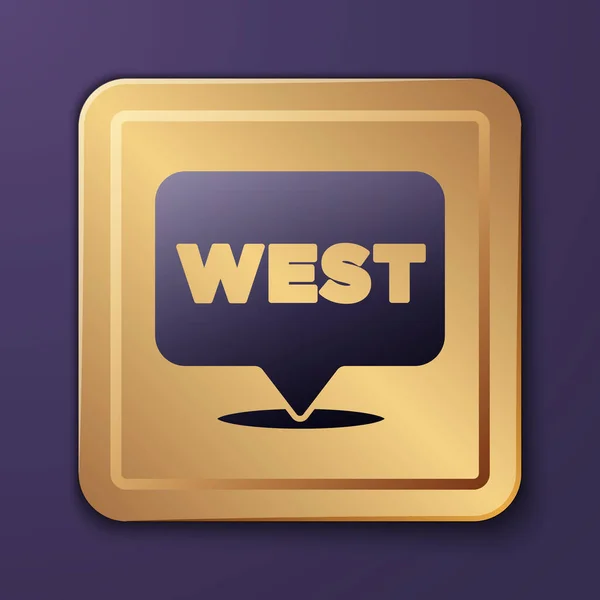 Purple Pointer Άγρια Δύση Εικόνα Που Απομονώνονται Μωβ Φόντο Δυτική — Διανυσματικό Αρχείο