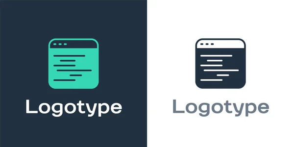 Logotype Szoftver Webfejlesztő Programozási Kód Ikon Elszigetelt Fehér Alapon Javascript — Stock Vector