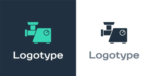 Logotype Кухонна Ясорубка Ізольована Білому Тлі Елемент Шаблону Дизайну Логотипу — стоковий вектор