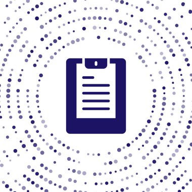 Mavi Sunucu, Veri raporu beyaz arkaplanda izole edilmiş bir simge. Soyut çember rastgele noktalar. Vektör