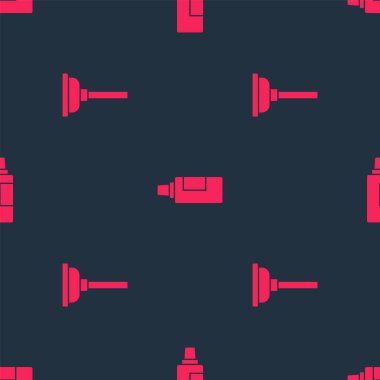 Lastik pompa ve şişe temizleme ajansını kusursuz bir kalıba sokun. Vektör.