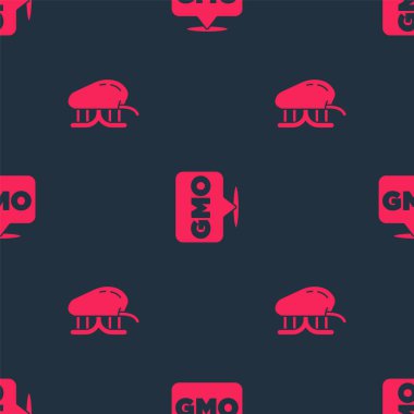 Genetik olarak modifiye edilmiş elma ve GDO 'yu kusursuz kalıba getir. Vektör.