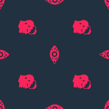 Yüksek insan vücut ısısını ve kırmızımsı gözü kusursuz desene ayarlayın. Vektör.