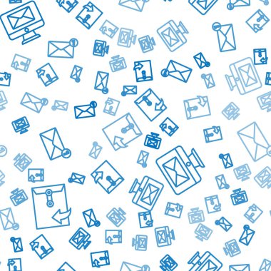 Zarfı, zarfı, zarfı ve zarfı pürüzsüz desene ayarlayın. Vektör.