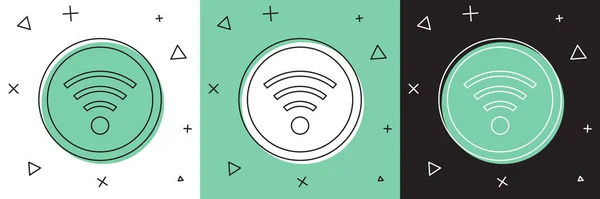 Définir Icône Symbole Réseau Internet Sans Fil Isolé Sur Fond — Image vectorielle