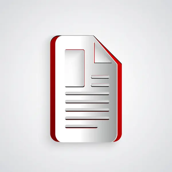 Papierschnitt Dokument Symbol Isoliert Auf Grauem Hintergrund Checklisten Symbol Geschäftskonzept — Stockvektor