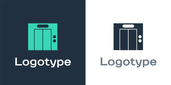 Logotyp Ikona Výtahu Izolovaná Bílém Pozadí Symbol Výtahu Prvek Šablony — Stockový vektor