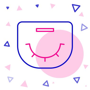 Çizgi Poker masa simgesi beyaz arkaplanda izole edildi. Renkli taslak konsepti. Vektör İllüstrasyonu.