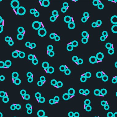 Kelepçe çizgisi simgesi siyah arkaplanda izole edilmiş. Vektör İllüstrasyonu.