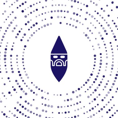 Mavi Büyücü ikonu beyaz arkaplanda izole edildi. Soyut çember rastgele noktalar. Vektör.